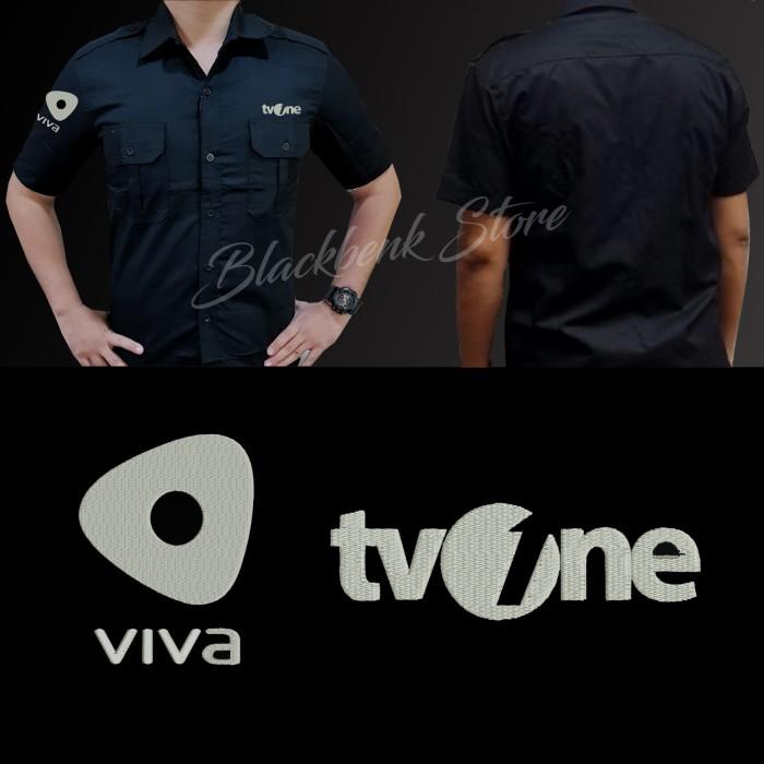 KEMEJA CREW ANTV SCTV MNC RCTI CUSTOM DESAIN BORDIR SATUAN