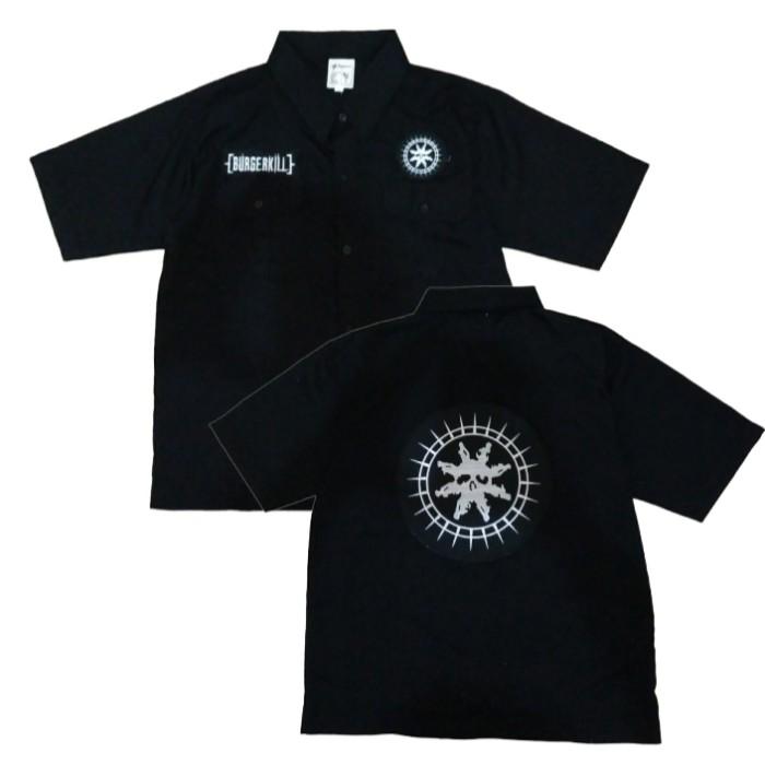 KEMEJA PENDEK WORKSHIRT CUSTOM BURGERKILL