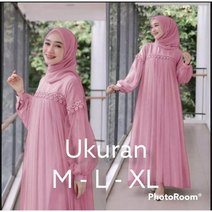 Alesha Best Maxy Zoya Dress size baju gamis wanita muslim remaja