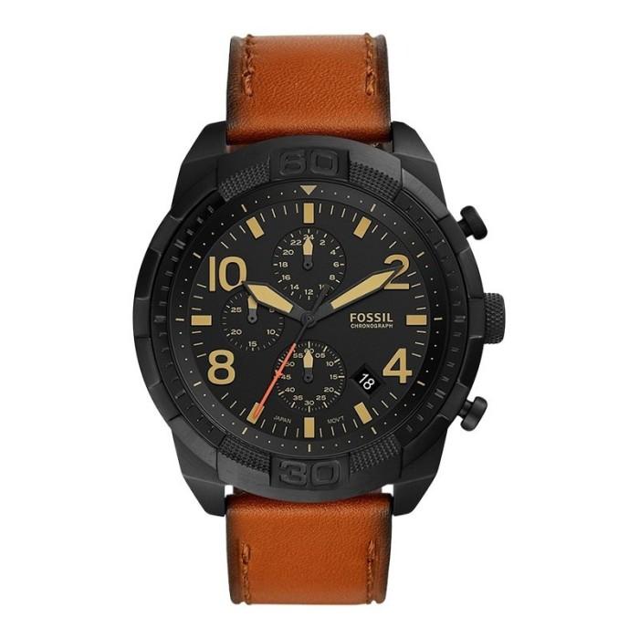 jam tangan BRANDED ORI Bronson FS5714 Chronograph Black Dial Brown