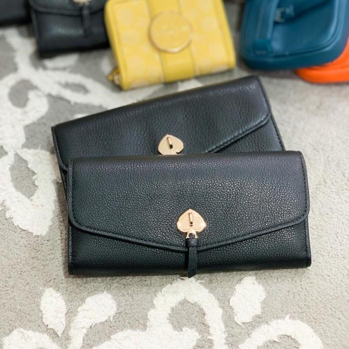 dompet BRANDED ORI Ks marti long wallet ginger lugagge,black - black