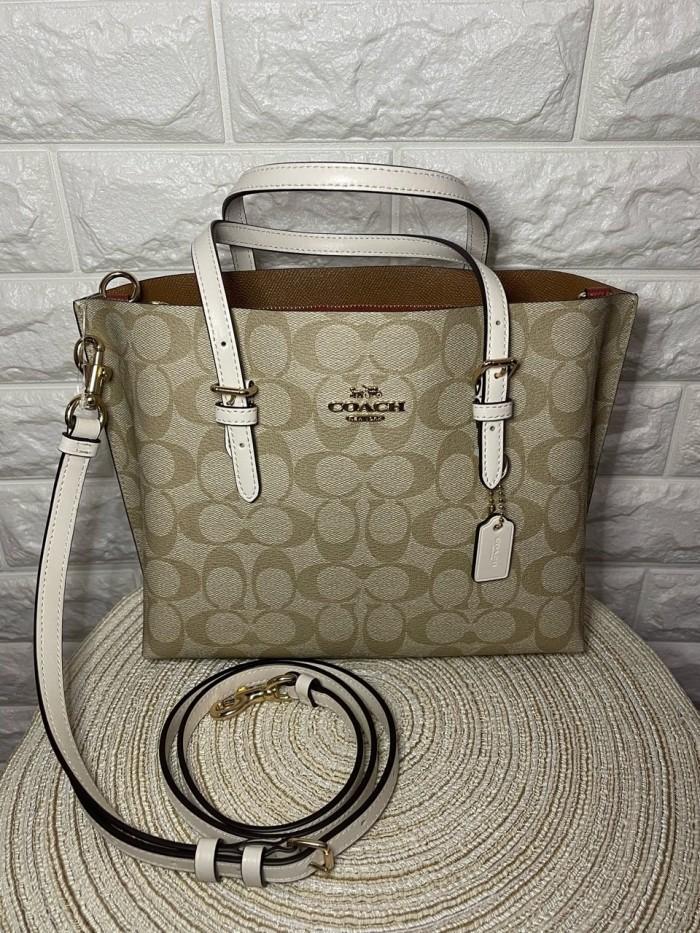 Tas Branded Coach C4250 IMDQC mollie 25 signature light khaki chalk