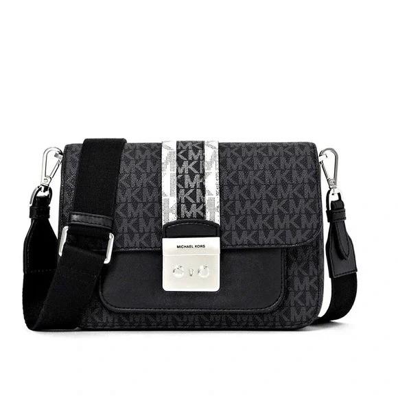 tas BRANDED ORI MK Shoulder Bag Sloan Editor Flap Messenger-Black