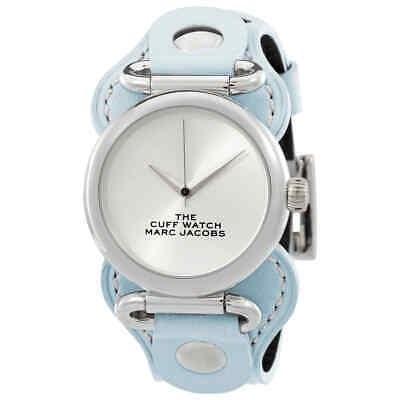 Jam The Cuff Watch MJ0120184728 Ladies Silver Dial Grey Leather
