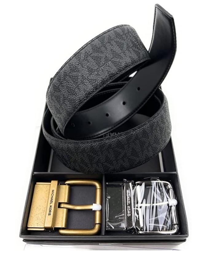 ikat pinggang BRANDED MK Men's Reversible Signature 4 in 1 Belt Box Se