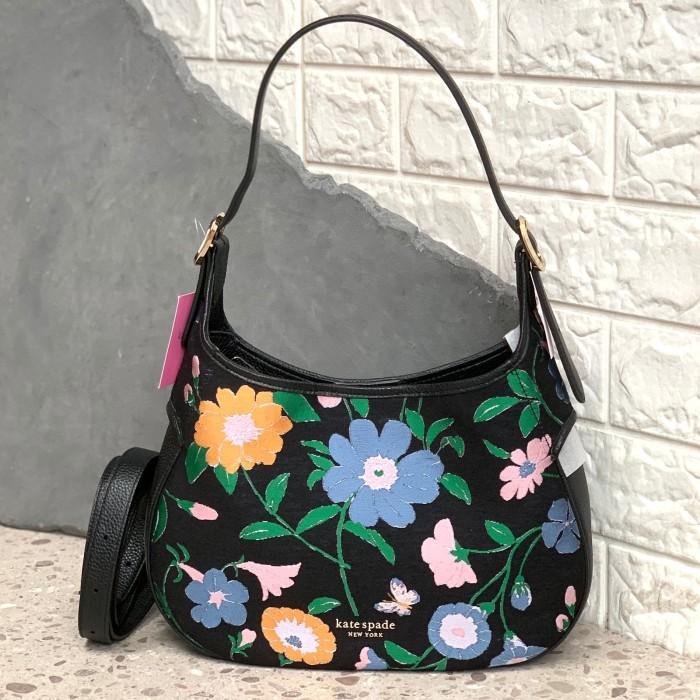 Tas Branded ori KS Penny Small Hobo Floral Jacquard Shoulder Bag