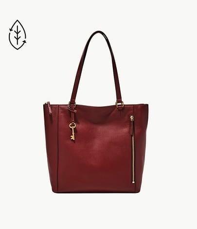 Tas Branded ori tara shopper tote bag leather red velvet