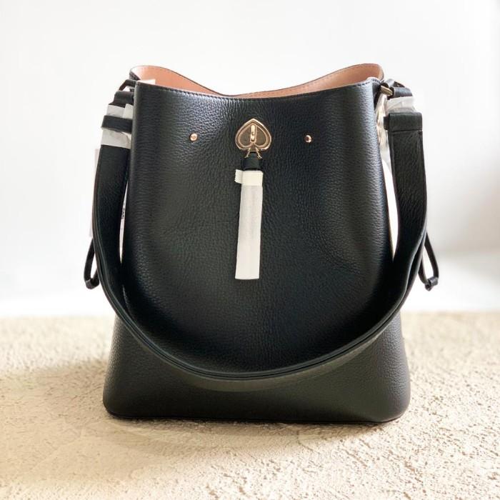 tas BRANDED ORI Ks marti large bucket black,deep berry - black