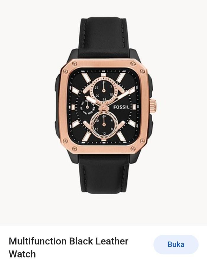 jam tangan BRANDED ORI Multifunction Black Leather Watch- BQ2654