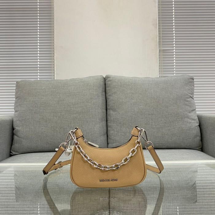 tas BRANDED ORI Mk cora mini zip pouchette camel,powder blush - camel