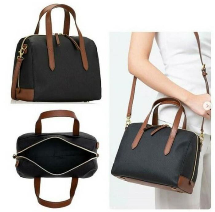 Tas Branded ori Sydney satchel black multi pvc