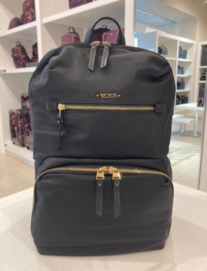 tas ransel BRANDED ORI Tumi Carly backpack black GHW nylon