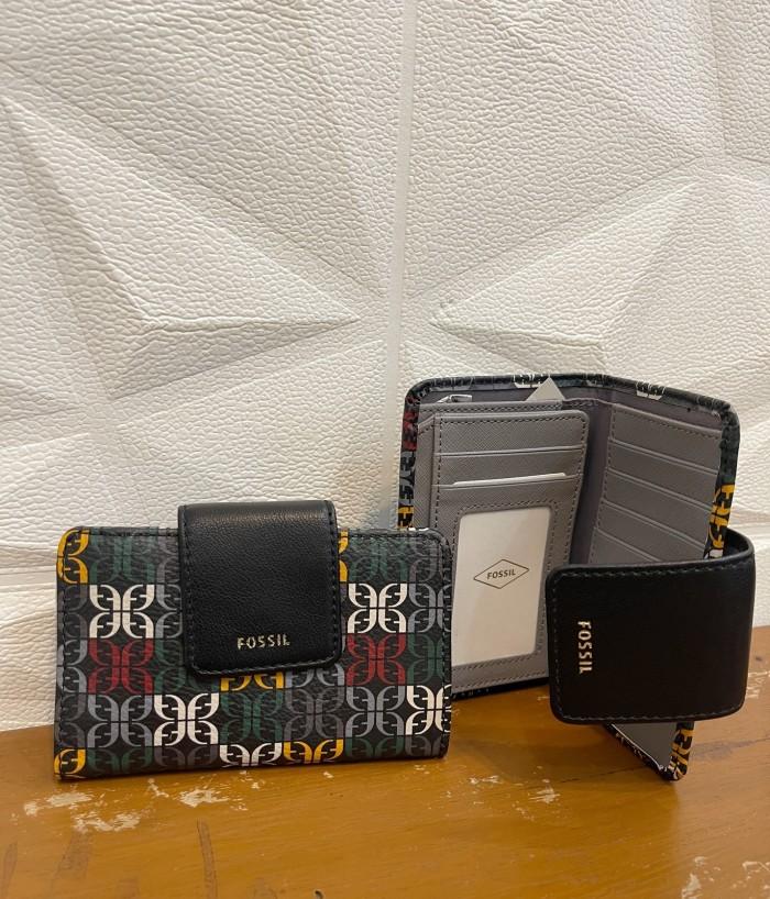 Dompet Branded Ori madison multifunction wallet black white multi