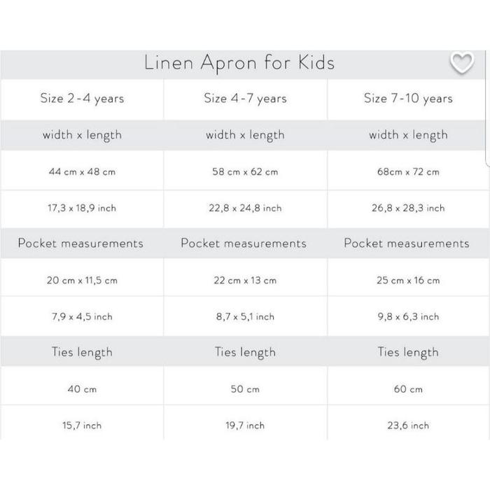Kids Apron Pinafore Apron Anak Linen Apron Anak Kids Pinafore Apron