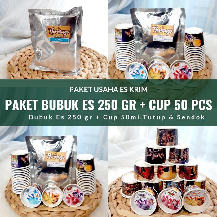 Paket Ice Cream Murah - Harga Tepung Es Krim 250 - Paket Es Krim Cup