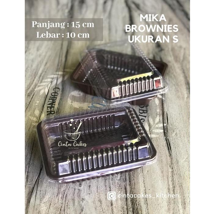 50 Pcs Mika I Tray I Box Brownies I Kotak Snack Kecil S 15 X 10 Cm