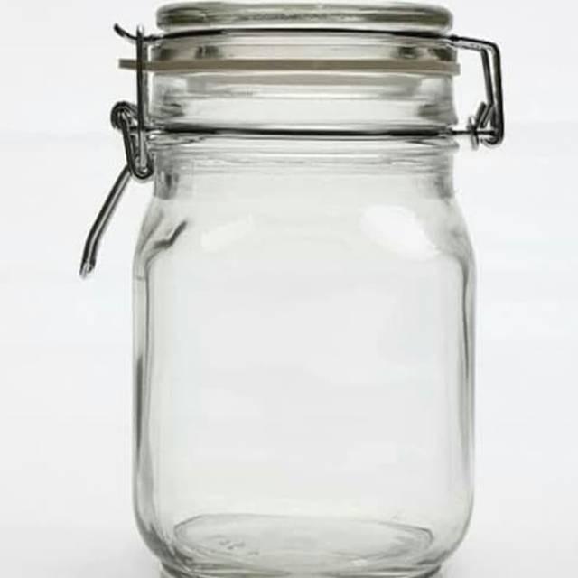 Toples Kaca Hermetico Glass Food Jar With S/S Clip 1,5 L | Toples