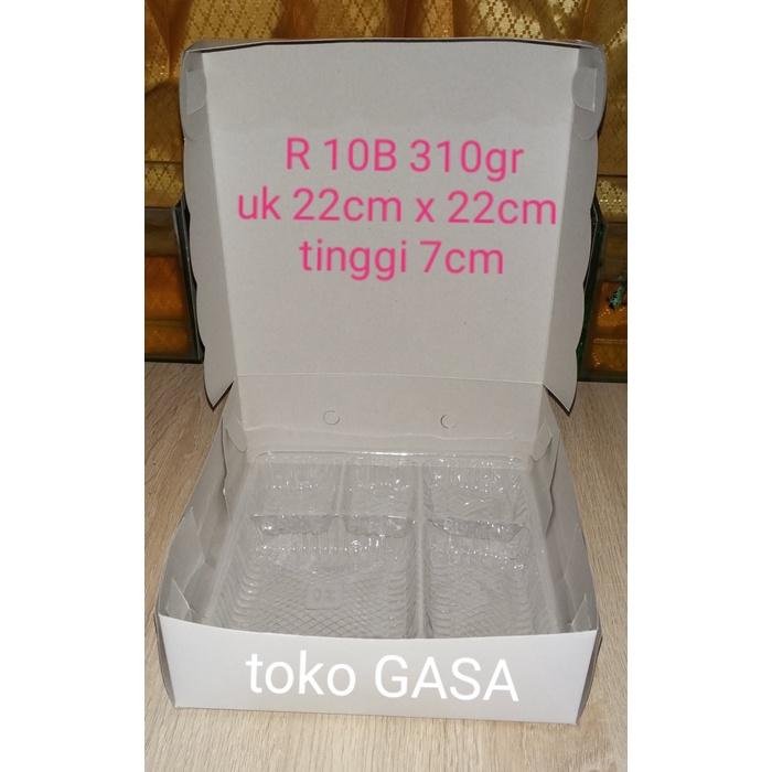 Kerdus Dos Dus Kotak Nasi Putih Polos Ukuran 22 / R10B Renda/Kotak