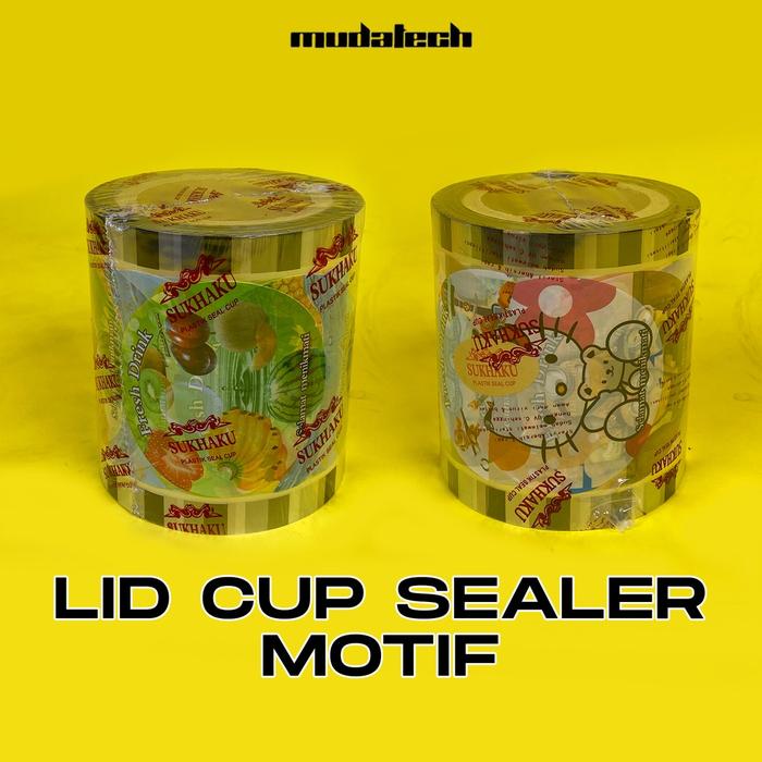 Lid Sealer Motif Lid Cup Sealer Karakter Buah Kartun