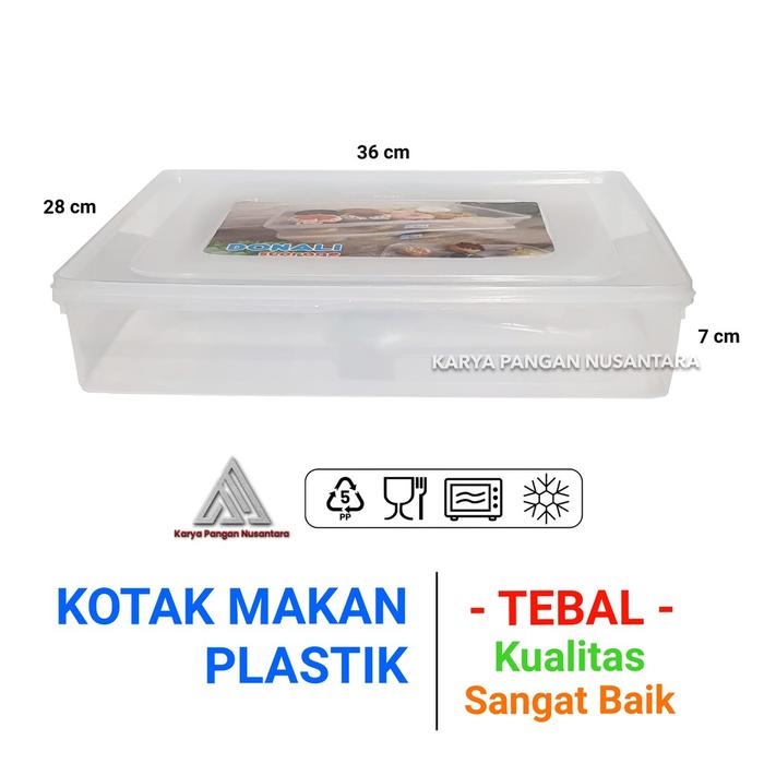 Kotak Makan Plastik 5500 Ml Kotak Donat Box Plastik Besar Kue Donat