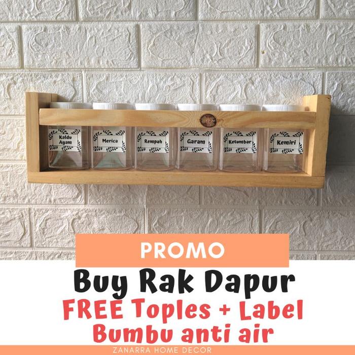 Rak Bumbu Dapur Gratis Toples Bumbu Dan Stiker Bumbu Tempat Bumbu