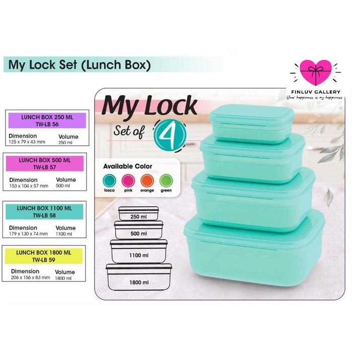 Tepak Makan My Lock 4 Set