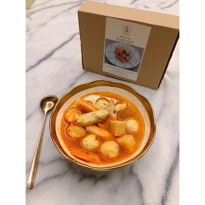 [Frozen Food Mrs.Sains] Suki Seafood Set Plus Bumbu Isi 15 Pcs Bakso