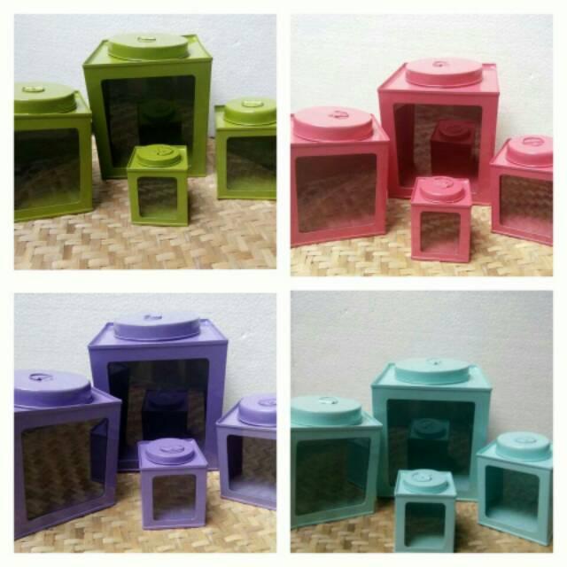 Size S (7X8) Kaleng Kerupuk Mini - Toples Kaleng Jadul Mini - Vintage