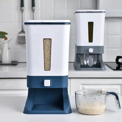Storage Rice Box Dispenser Beras Portable Kacang Biji Snack Tempat