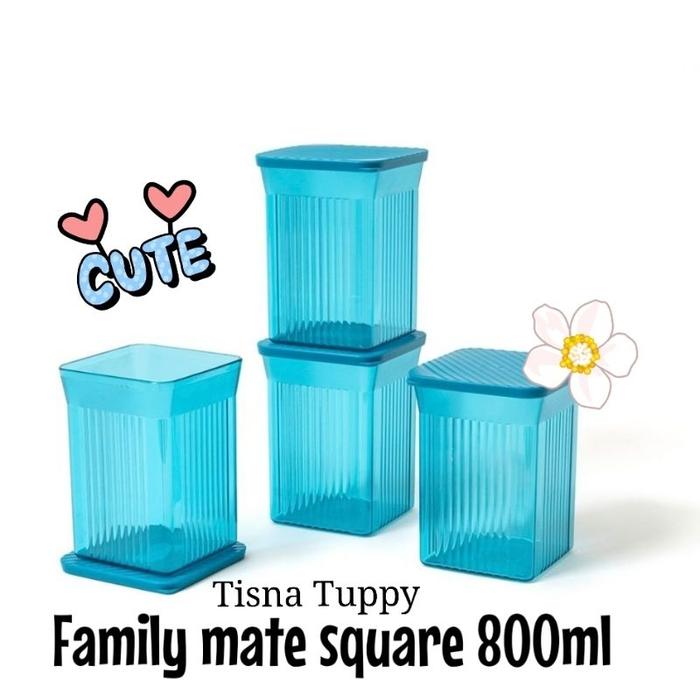 Family Mate Square 800Ml Isi 4 Family Mate Square Tupperware