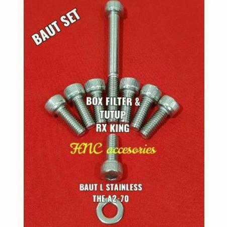 Baut L Stainless Set Box Filter Plus Tutup Filter Rx King