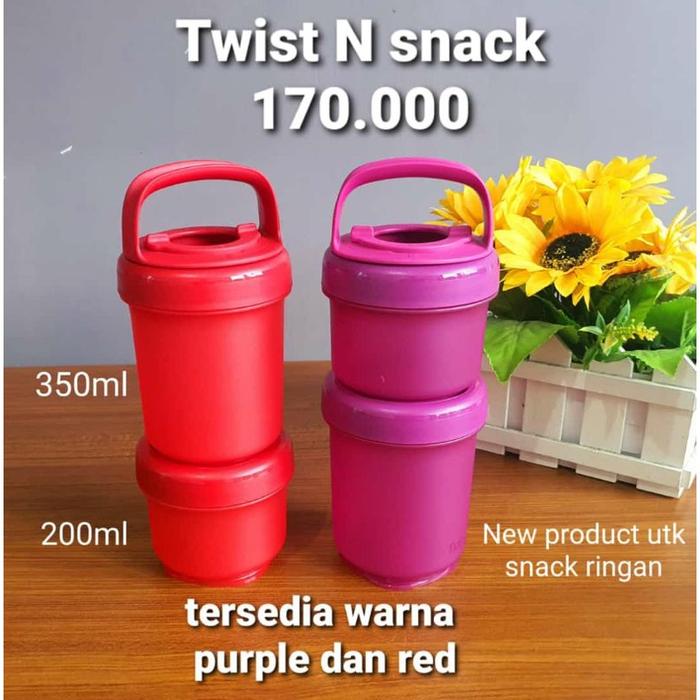 Twist N Snack 2Wadah Sekali Jinjing Tupperware