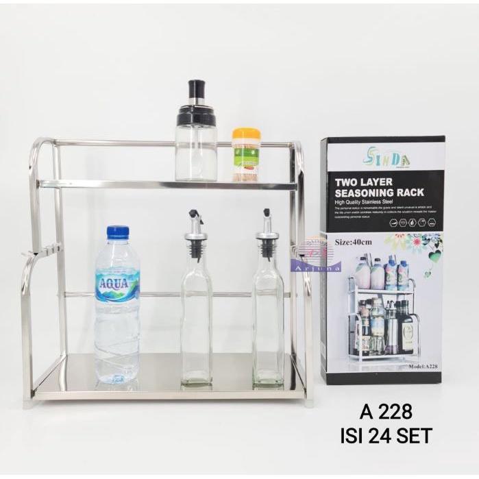 Rak Bumbu Dapur Susun Stainless/Rak Bumbu Susun