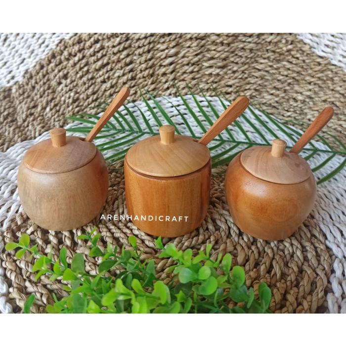 Tempat Bumbu /Sambal /Saos Kayu Mahoni
