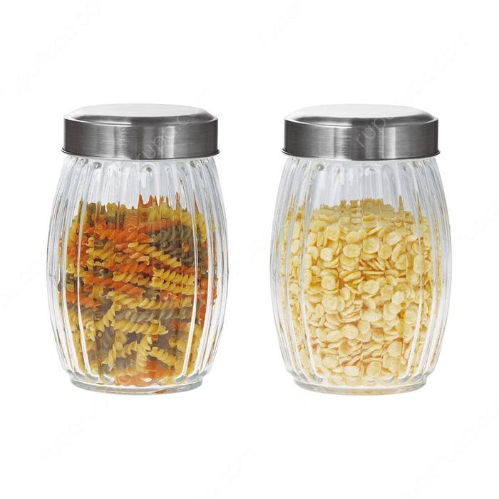 Informa Toples Kaca Tempat Kue Lebaran 1.1 Ltr 2 Pcs