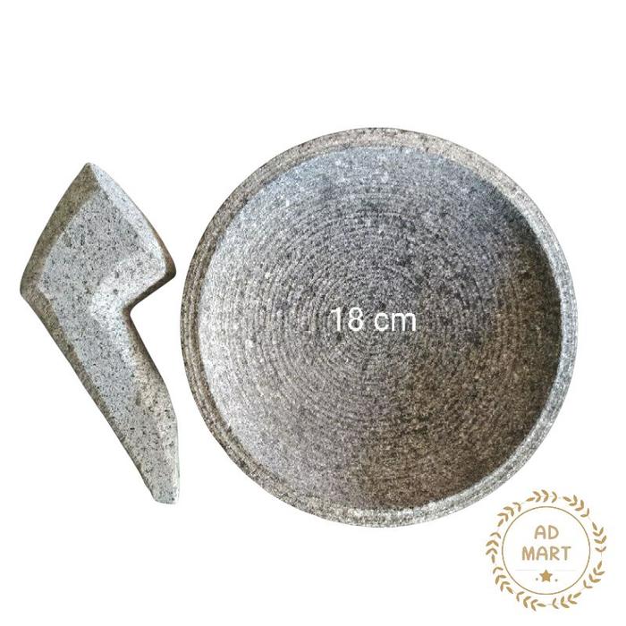 Cobek Batu Asli 18 Cm
