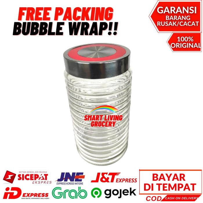 Toples Kaca Kedap Udara 2 Liter Wadah Tempat Toples Lodong Penyimpanan