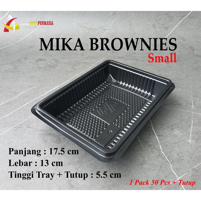Mika Brownies Mini Mkp Small / Kotak Puding Kue Tart S @50 Pcs