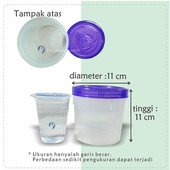 6 Pcs Toples Plastik Drat 1000 Gr/ Toples Anggur/ Toples Plastik