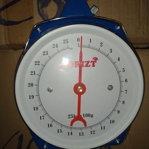 25 Kg Morizt Timbangan Gantung Analog Jarum Jam Bodi Besi Timbangan