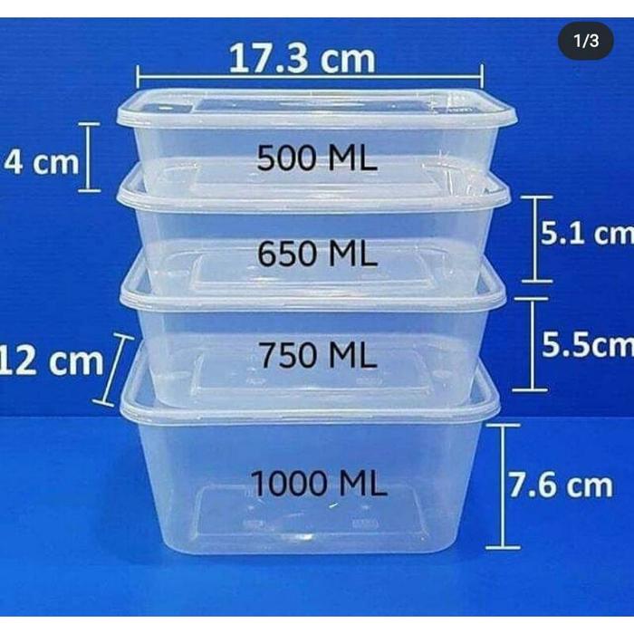 Twinwall Persegi 1000Ml@25Pcs