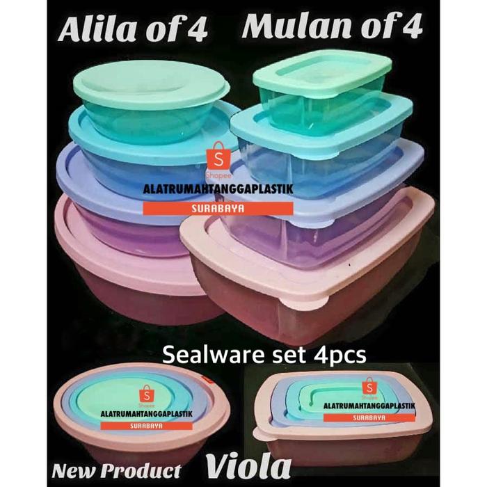 1 Set (4 Pcs) Mulan Viola Toples Set / Sealware Set / Toples Beranak /