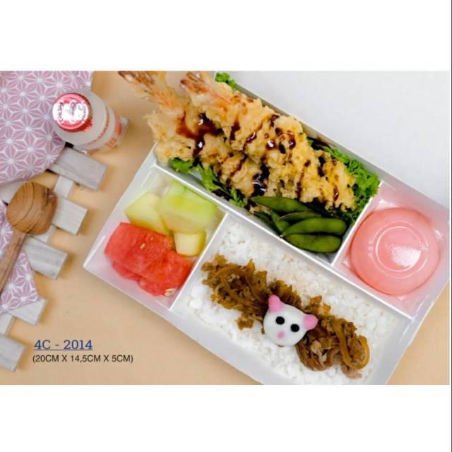 Paper Lunchbox Sekat 4 / Ergopack Sekat 4 / Lunchbox 4 Sekat / Paper