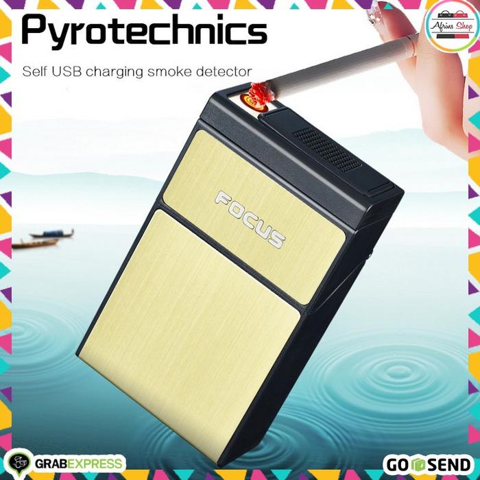 Kotak Rokok 20 Slot + Korek Elektrik Pyrotechnic Bungkus Rokok 20 Slot