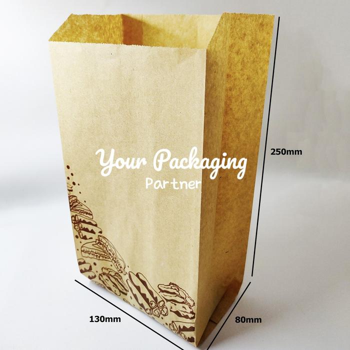 (Isi 100) Kemasan Kantong Kertas Paper Bag Grade Kantong Kertas