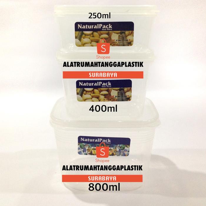 12Pcs Toples Natural Pack 400 Ml/ Toples Plastik Transparan/ Toples