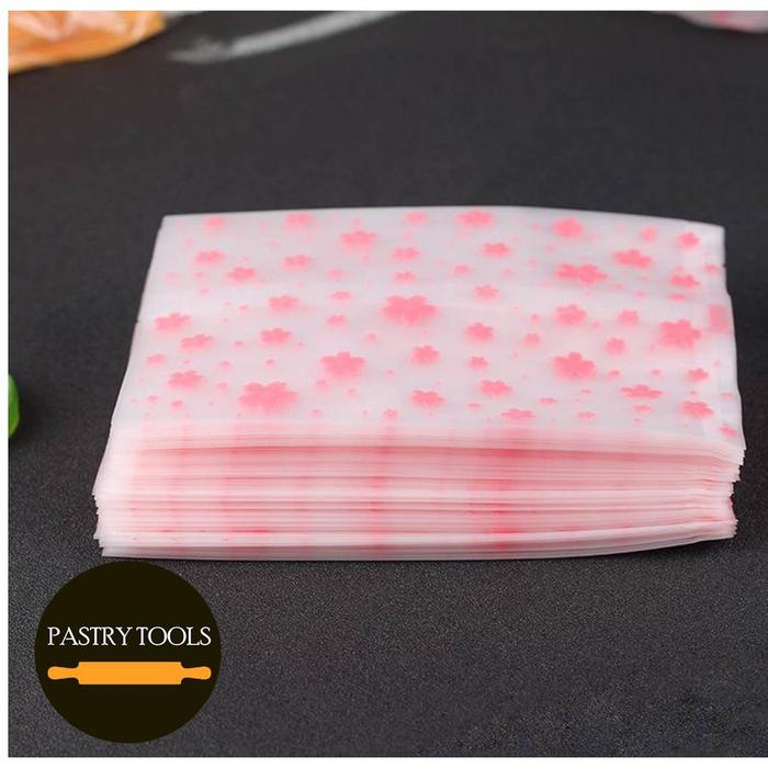 Cookies Bag Peach Blossom (Uk. 8Cm X 10Cm) Bungkus Plastik Permen