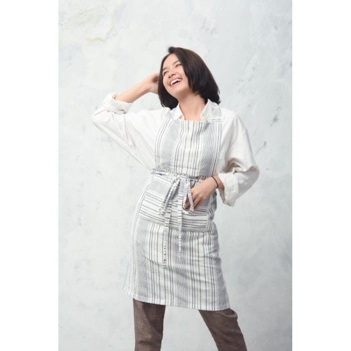 Apron Masak Linen Celemek Masak Keren Celemek Korea Jepang Serbaguna
