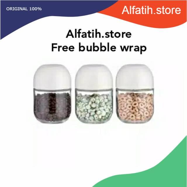 Informa - Toples Makanan - Shona Storage Jar Set Of 3 Grey 450Ml