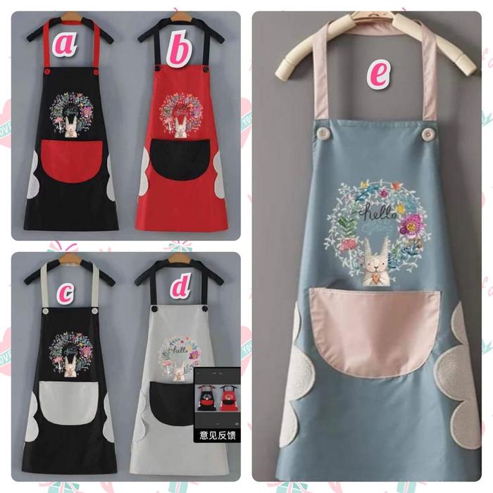 Apron Celemek Masak Celemek Anti Air Apron Waterproof Celemek Masak